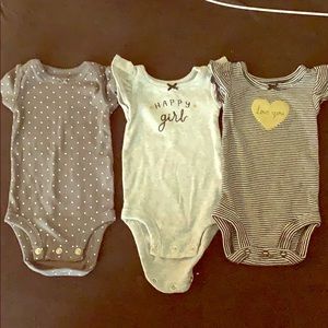 Carters newborn girl onesies.
